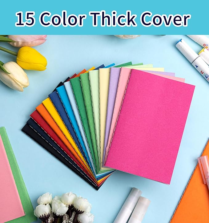 150 Pack Mini Pocket Colorful Lined Notebook Bulk, Journals Bulk, Small Notebooks 3.5x5.5, 30 Sheets/60 Pages, Mini Notebooks for Kids, Traveler, Students, School Supplies(Lined-150 pack, 15 Colors)