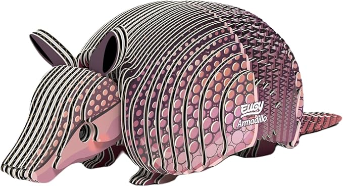 Eugy Armadillo 3D Puzzle - 42 Piece Eco-Friendly Educational Toy Puzzle for Boys, Girls & Kids Ages 6+