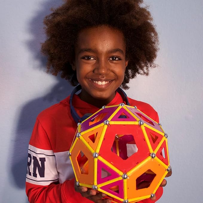 Geomag Supercolor Magnetic Toys for Kids Ages 5+, 78pc Educational STEM Magnets for Kids - Swiss-Made Magnetic Blocks, Tiles and Building Toys from 100% Recycled Plastic