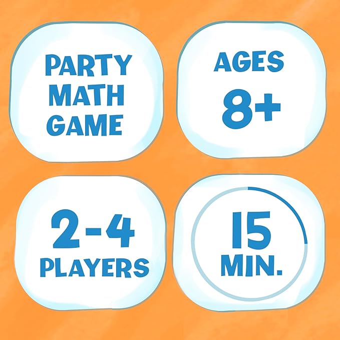 Melon Rind Jump 6, Math Game for Kids Learning Multiples of 6, Lively, Fun Card Game, Quick Activity for Boosting Math Confidence, Ages 8+