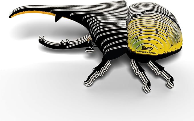 Eugy Hercules Beetle 3D Puzzle - 42 Piece Eco-Friendly Educational Toy Puzzle for Boys, Girls & Kids Ages 6+