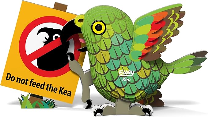 Eugy Kea 3D Puzzle - 23 Piece Eco-Friendly Educational Toy Puzzle for Boys, Girls & Kids Ages 6+