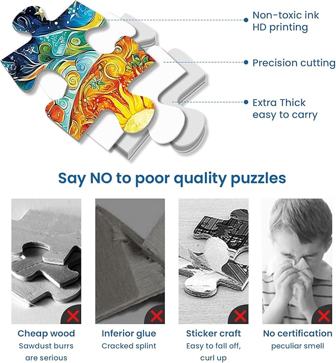 300 Piece Puzzles for Adults,Cool Solar and MoonPuzzle for Adults Kids Seniors,Recycled Cardboard Unique Flowers Puzzle 300 Piece,Challenging Family Game Great Gift for Family Friends,20.5 x 15 in