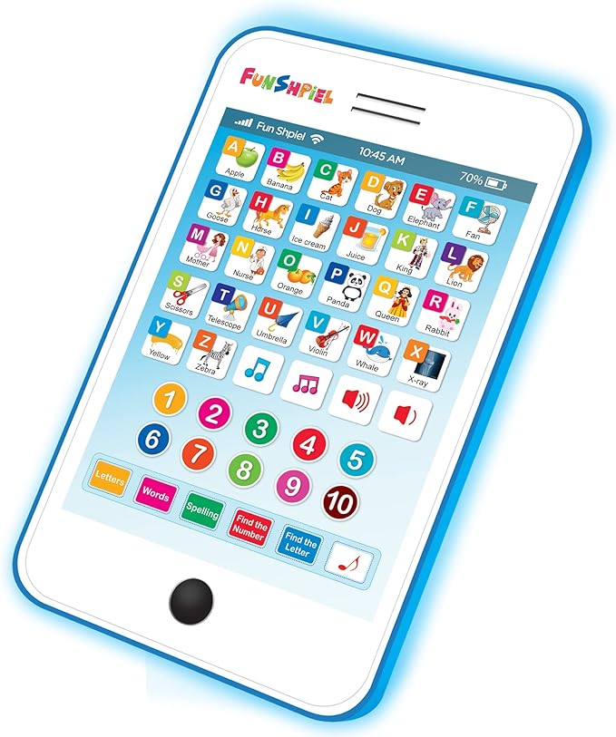 Kid Tablet - Kindergarten Learning Activities, ABC Learning for Toddlers, Kids Phone Toy for Speech Therapy & Letter Sounds