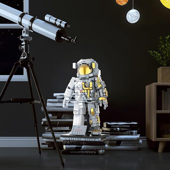 JMBricklayer Space Astronaut Building Block Sets for Adults, 1008 PCS Spaceman Toys with Display Stand, STEM Science Toy 70131, Home or Office Decor, Cool Collectible Gifts for Kids 8-14 Boys Girls