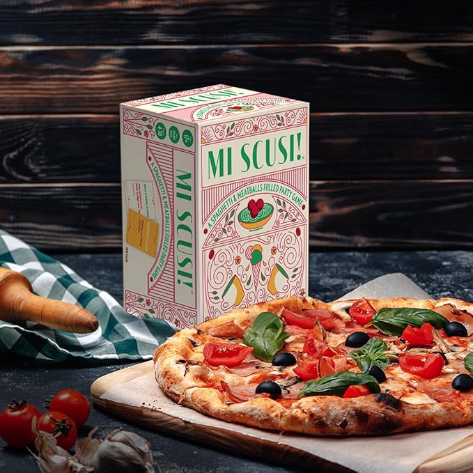 Mi Scusi Party Game - Hilarious Italian Family Card Game, Perfect for Game Night, Ages 14+, 2+ Players, 30 Minute Playtime, Made by Fitz Games