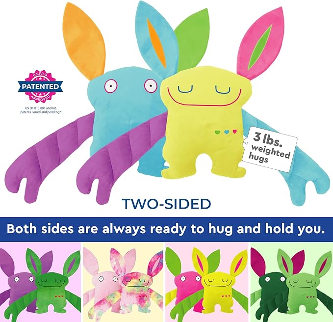 Weighted Plush Toy – Machine Washable Calming & Comforting Stuffed Animal for Kids – Arms and Body are Weighted to Give a Realistic Hug – Soft Companion for Playtime, Naptime & Travel (Jiff)