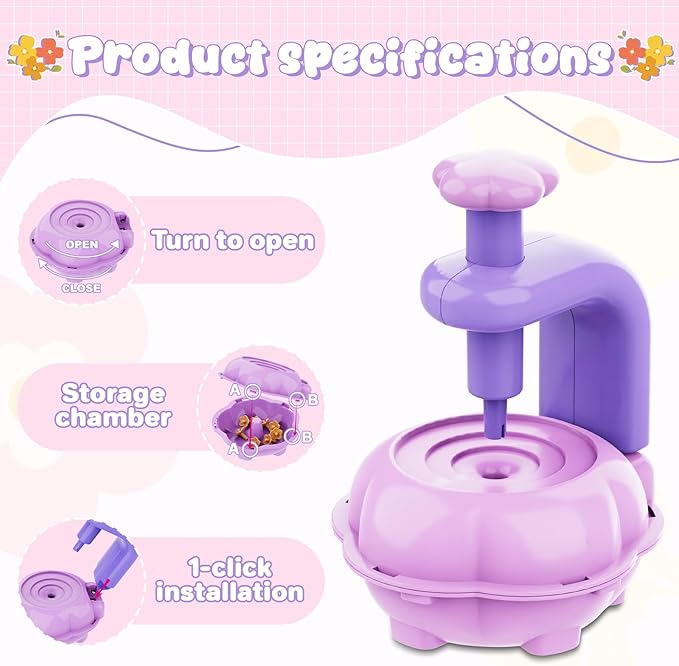 FUNZBO Fabric Flower Bouquets Toys Craft Kit, DIY Arts and Crafts for Kids Ages 4-6-8, Flower Making Toys for 4 5 6 7 8+Year Old Girl Birthday Gifts Ideas, Creative Activity Craft Flowers fot Toddler