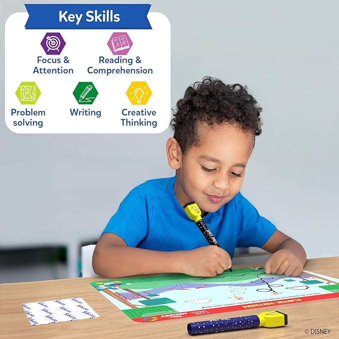 Skillmatics I Can Write Disney Junior Mickey Mouse - Reusable Preschool Learning Activities, Educational Toy and Game, Back to School Supplies, Gifts for Students, Kids, Toddlers Ages 3, 4, 5, 6