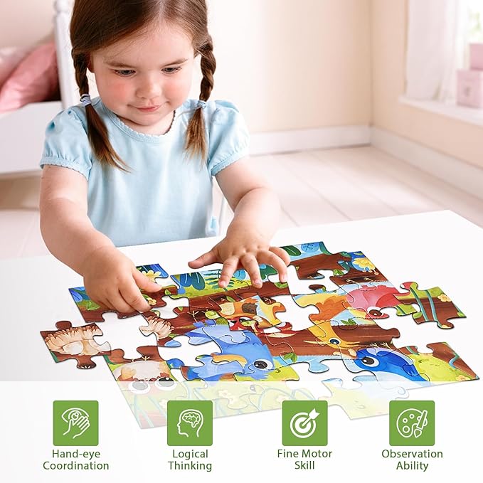Jumbo Floor Puzzle for Kids,Large Jigsaw Puzzles 24 Piece for Kids Ages 3-5 (Treetop Talks)