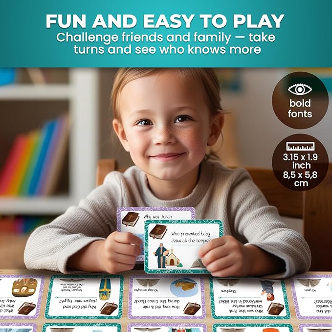 300 Engaging Bible Trivia Card Questions – Fun Bible Games for Kids and Families to Learn About Scripture – Christian Games for Sunday School, Homeschool, and Family Bible Study