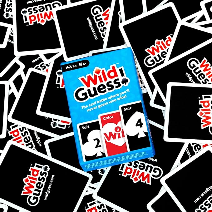 Wild Guess! – The Fast-Paced, Unpredictable, Insanely Competitive Card Game for 2 to 4 Players – Great Travel Game for Friends and Family