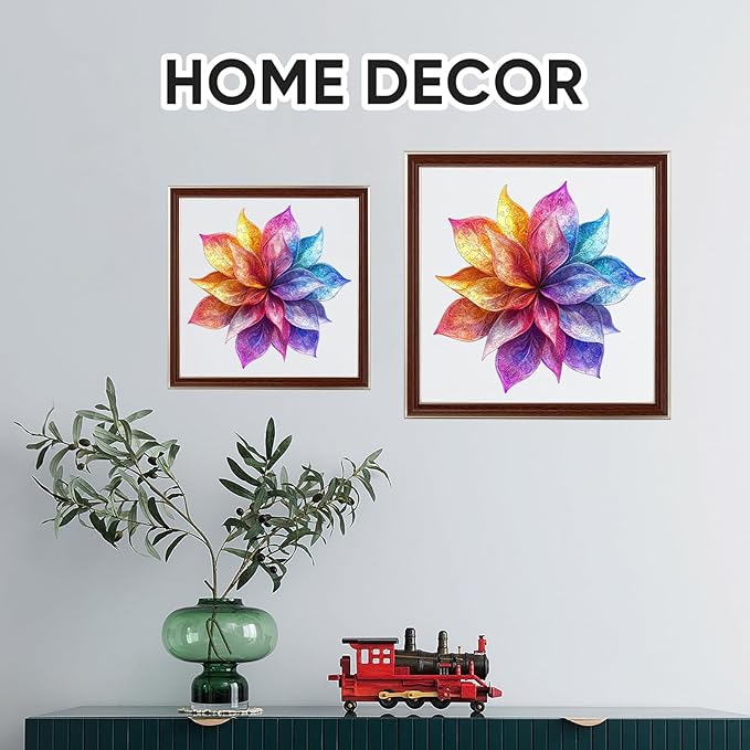 Ruikiyart Wooden Puzzles for Adults, 5MM 200 Pieces Colorful Flower Wooden Jigsaw Puzzles, Floral Unique Shaped Puzzle Gifts for Adults and Kids on Thanksgiving, Family Puzzle Games(12.2"*13.1")