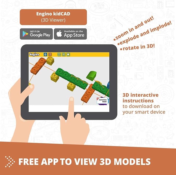 Engino STEAM Labs, Learning About Wild Animals, Construction Toys for Ages 3+, Building Blocks, STEM Kit for Girls & Boys, Preschool Educational Toys (5 Models)