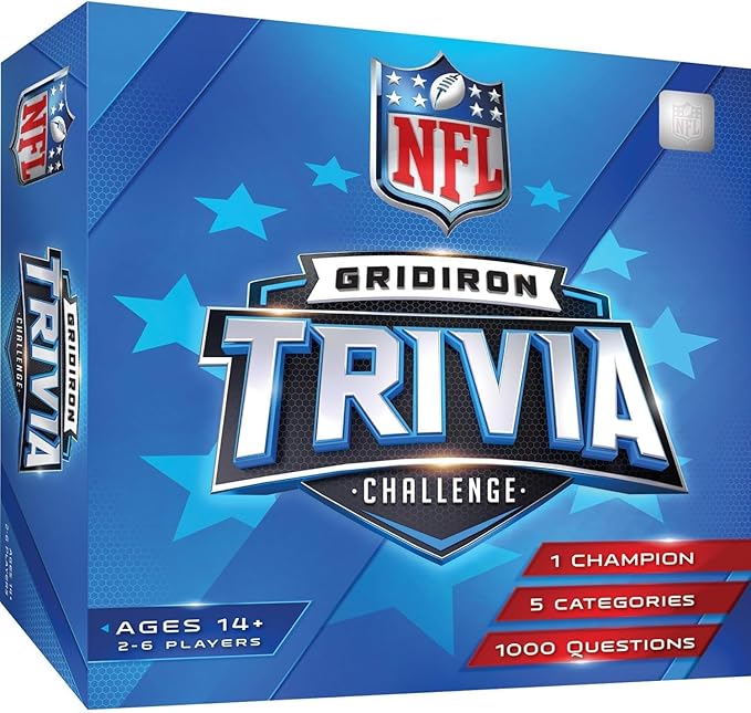 Masterpieces Family Game - NFL Gridiron Trivia Challenge - Officially Licensed Game for Kids & Adults
