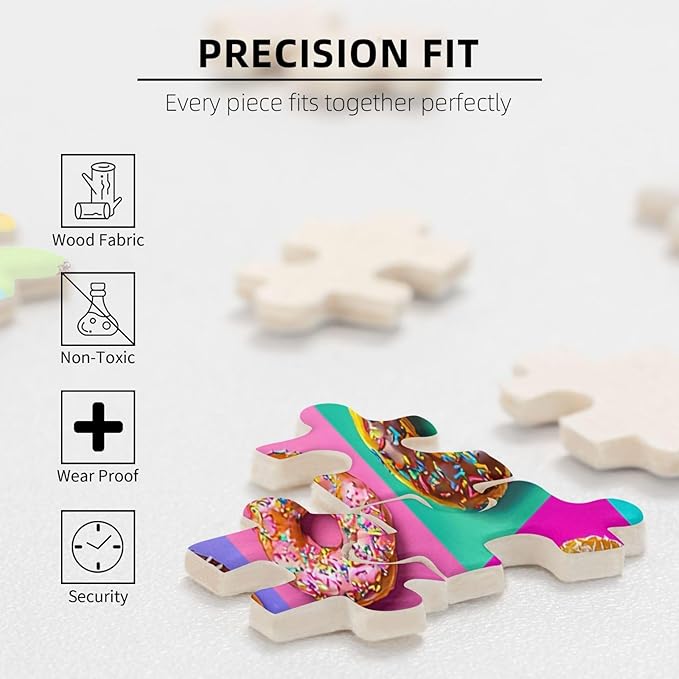 Jigsaw Puzzles 1000 Pieces for Adults, Families Colorful Donuts Puzzles Pieces Donuts Family Puzzle Doughnuts Jigsaw Puzzle Donuts Jigsaw Puzzle Donut Puzzle