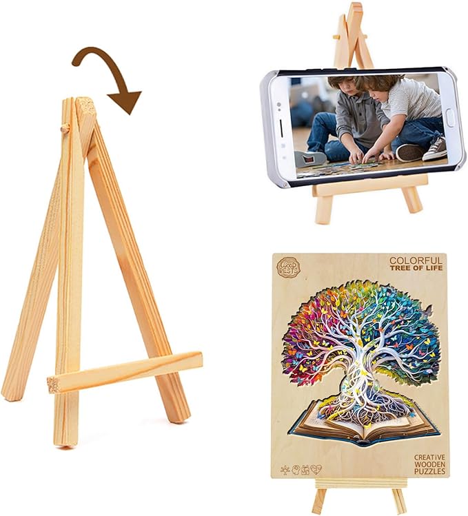 Jigfoxy Wooden Puzzle for Adults, Tree in The Book Jigsaw Puzzles for Adult, Unique Animal Shape Wood Cut Puzzles, Christmas Thanksgiving Gifts for Friends Family (M-11.4 * 10.5in-200pcs)