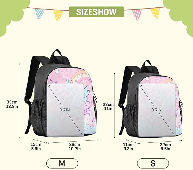 Rainbow Colorful Toddler Backpack for Boys Girls 3-6 Kindergarten Bookbag for Elementary Mini Kids Bookbag for Preschool for Travel School