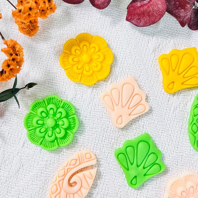 Polymer Clay Cutters Set – 3PCS Decorative Clay Cutters for Polymer Clay Jewelry, Carved Pattern Clay Earring Cutters Shapes, DIY Clay Tools for Earrings and Crafts