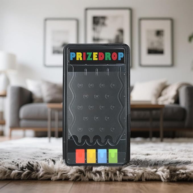 iElyiEsy 25"x14" Prize Drop Plinko Board Game Set, Featuring 8 Personalizable Playing Pucks. A for Family Get - Togethers,and Carnival - Style Events - Mini Collapsible Tabletop Plinko Game Drop