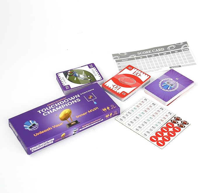 Touchdown Champions Football Card Game - Sports Strategy Card Game - Family Game Night Card Games for 2-4 Players - Perfect for Gifts Super Bowl Parties 14