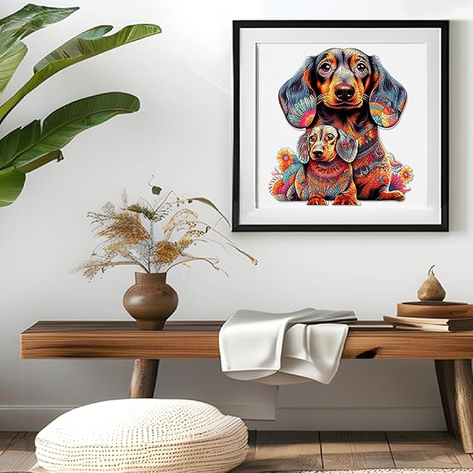 Wooden Puzzle for Adults - 200 Piece Irregular Animal Shaped Jigsaw Puzzle, Unique Creative Gift for Adults and Kids