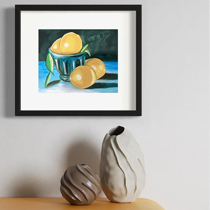 Painting4Real DIY Painting Class Kit for Adults with Video Tutorials: Learn to Paint Lemon Bowl – How to Paint with Acrylics – Painting & Art Supplies – 9 Piece Acrylic Paint Set