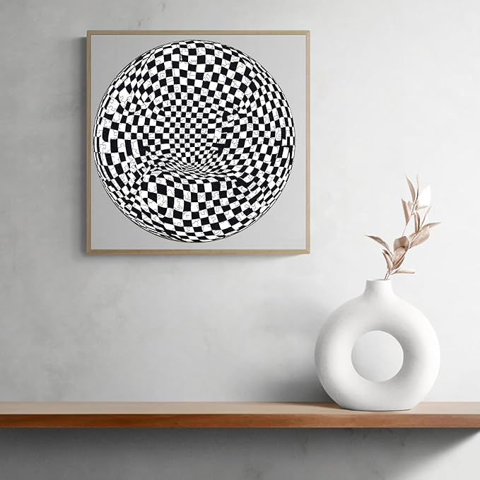 Wooden Puzzles for Adults, Wooden Jigsaw Puzzles for Adults Kids, Checkerboard Pop Art Unique Shaped Wood Puzzles Adult, Birthday Gifts for Friends Family Game, High Challenge (13.4 * 13.4n 275pcs)