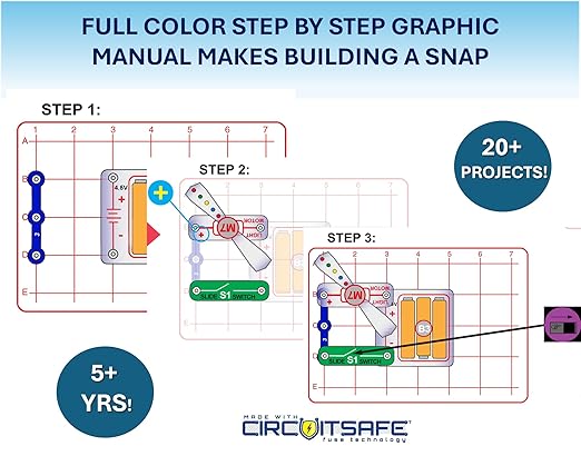 Snap Circuits Beginner, Electronics Exploration Kit, Stem Kit for Ages 5-9 (SCB-20)