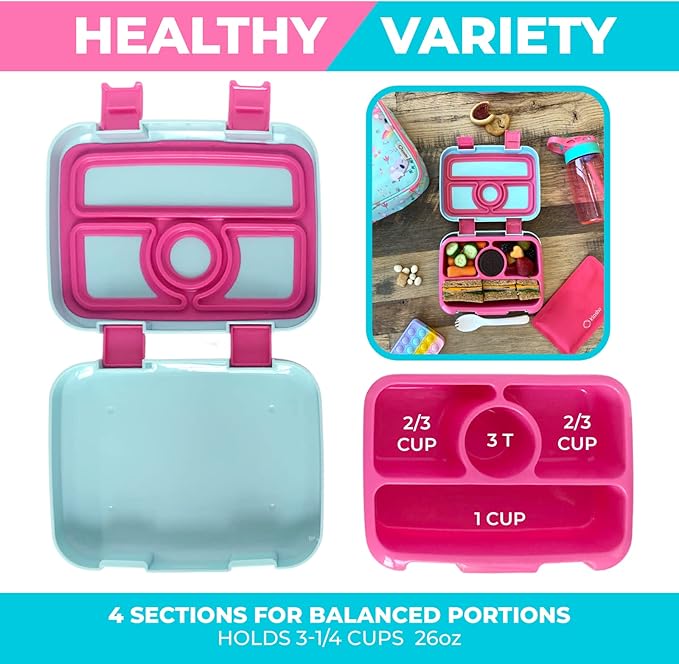 Bento Lunch Box for Kids with Thermo Food Jar for Hot Food Soup, Insulated Lunch Bag and Ice Cold Pack Set, Stainless Steel Lunch Thermal, Container Boxes with 4 Compartments, Koala