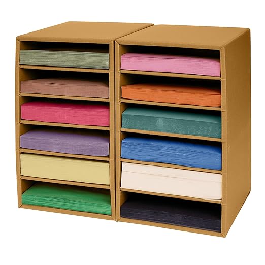 Colorations Lightweight Construction Paper with Organizer - 2200 Sheets - 9" x 12", Assorted Colors, Bulk Arts and Crafts Supplies, Classroom Must Haves
