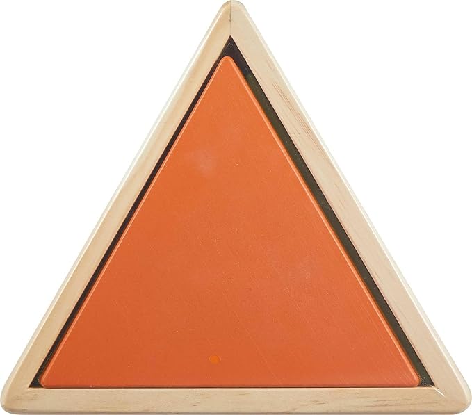 Fisher-Price Wood Montessori Toy Triangle Puzzle, American Montessori Society Seal of Excellence, 10-Piece Wooden Learning Activity & Expert Play Tips for Kids Ages 3+ Years (Amazon Exclusive)