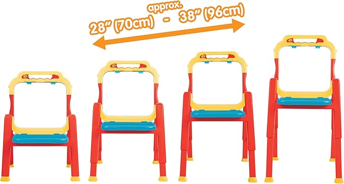 Crayola Triple-The-Fun Art Easel, Toddler Easel, Chalk Board, Magnetic Easel, Painting Set, Art Set, Arts & Crafts Kit, Gifts for Kids, Ages 3+