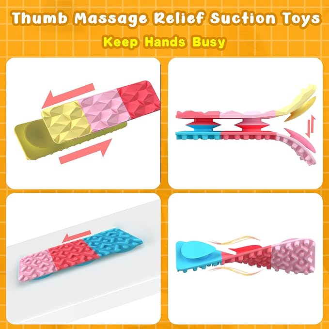 7PCs Fidget Popper Baby Sensory Toys for Travel,Sensory Toy for Kids with Autism,Pop Fidget Toy Easter for Day Christmas Birthday,Autistic Gifts for 36+Month,Airplane Car Travel Toys for Toddlers