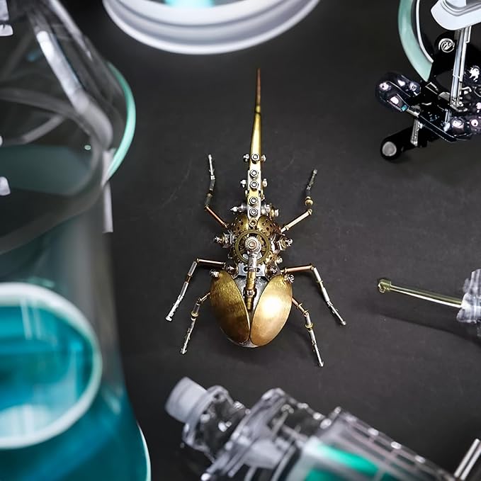 3D Metal Puzzles for Adults Steampunk Bug Sculpture Insect Clockwork 3D Steampunk Metal Puzzle Hercules Beetle Mechanical Insects Model (Aristolochia)