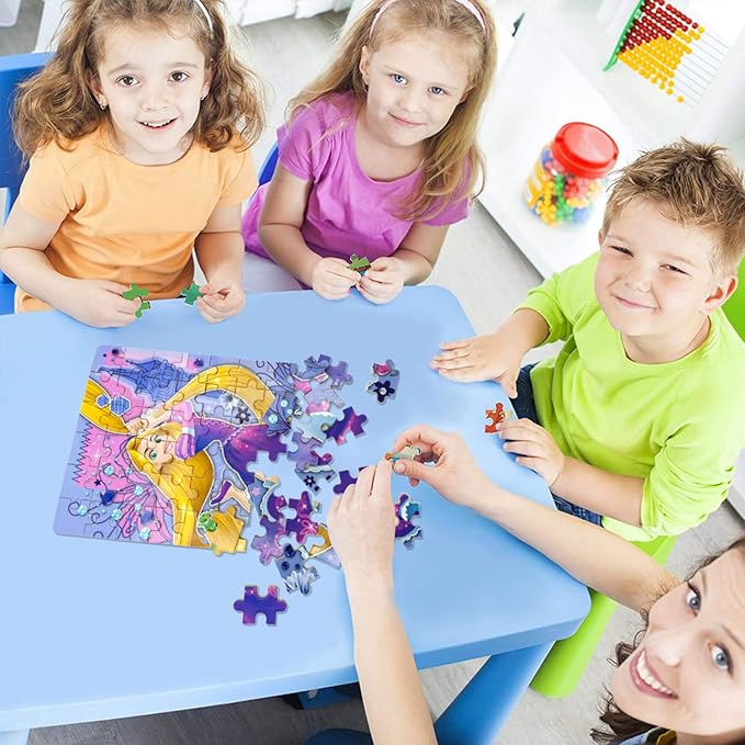 LELEMON Puzzles for Kids Ages 4-8, 60 Piece Puzzles for Kids Ages 3-5,Cool Jigsaw Puzzles in a Metal Box,Educational Learning Puzzle Games Puzzle Toys Gifts for Girls and Boys