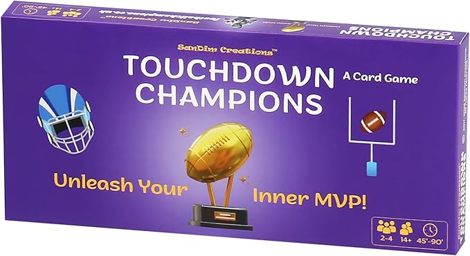 Touchdown Champions Football Card Game - Sports Strategy Card Game - Family Game Night Card Games for 2-4 Players - Perfect for Gifts Super Bowl Parties 14