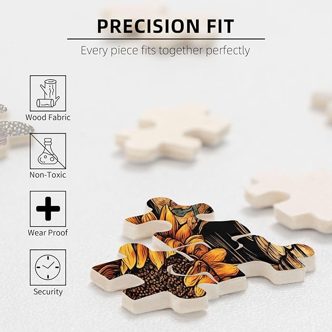 Horror Skull Halloween Puzzles for Adults 500 Piece Colorful Sunflower Skeleton Jigsaw Puzzle Gothic Holiday Party Gifts Puzzle Home Decor