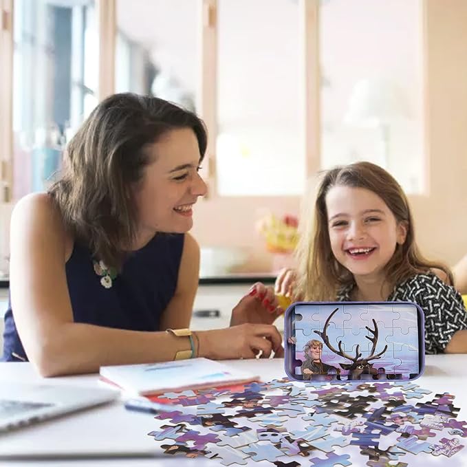 Princess Puzzles for Kids Ages 4-8 60 Pieces - Jigsaw Puzzle for Girls and Boys in Metal Box - Educational Toys for Ages 3-5 (Princess 0680)