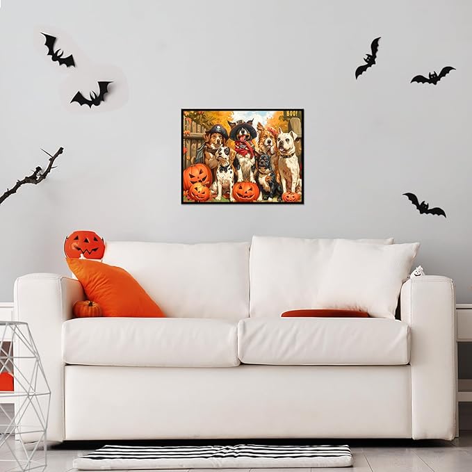 100 Piece Puzzles for Kids, Halloween Dog 100 Piece Puzzles for Adults, Halloween Puppies 100 Pieces Puzzle, Puzzle for Kids Ages 4-8 Jigsaw Puzzle for Seniors Kid Ages 6-10 Brain Teaser