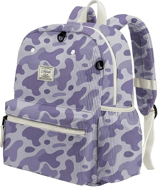 Corduroy Kids Backpack for Girls 6-10: Girls Backpacks for Elementary Kindergarten 15” H Fit Folder