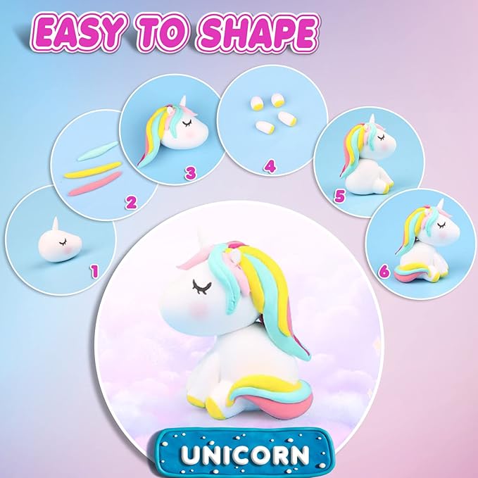 ESSENSON Air Dry Clay 54 Colors, Modeling Clay for Kids, DIY Molding Magic Clay for with Tools, Toys Gifts for Age 3 4 5 6 7 8+ Years Old Boys Girls Kids