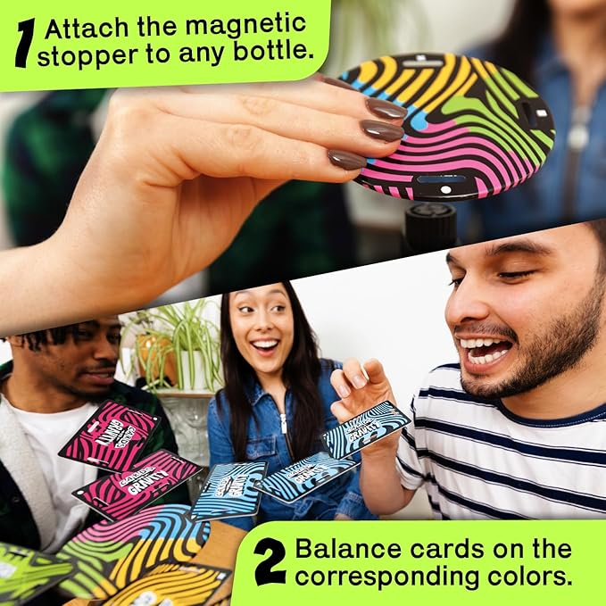 Big Potato Cards vs Gravity Pro: Ultimate Stacking & Balancing Travel Game | Waterproof Card Game for Camping, Vacations & Family Fun | 2-8 Players