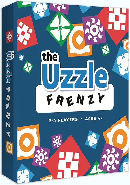 Uzzle Frenzy Family Puzzle Game – Fast-Paced Visual Brain Card Game for Kids – 2-4 Players, Ages 4+, Includes 50 Challenge Cards & 60 Double-Sided Block Family Game