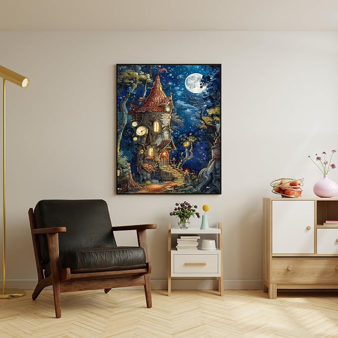 Ancient Castle Puzzles for Adults 1000 Pieces, Jigsaw Puzzles for Adults 1000 Piece, Challenging Game Toys, Impossible Puzzle, Family Decoration Puzzle