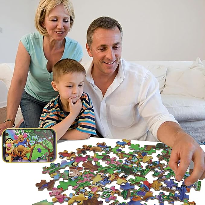 60 Piece Jigsaw Puzzles for Kids Ages 4-8 Bear Animal Party Puzzle- Family Game Reduced Pressure Toy Gift for Children (2500)