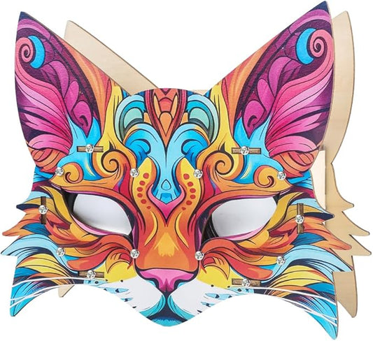 3D Wooden Puzzle Speaker, Graffiti Leopard Design with Dual Stereo Speakers, DIY Toy, Music Box for Adults/Kids, Unique Gift for Home/Office Decor