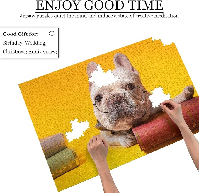 Custom Puzzle 120/200/300/500/1000/1500 Pieces, Personalized Puzzle from Your Own Photos, Customized Picture Jigsaw Puzzle Gift for Christmas Wedding Birthday Family