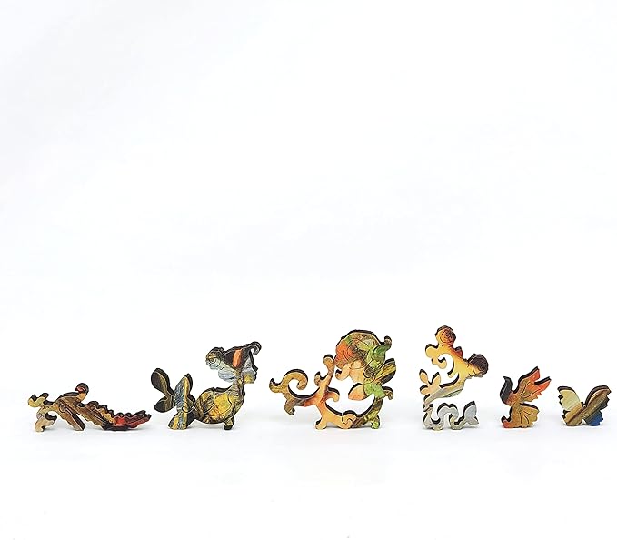 Wooden Puzzle for Adults - Unique Shaped Pieces - Made in The USA by FoxSmartBox - 200 Pieces - The Soul of The Rose