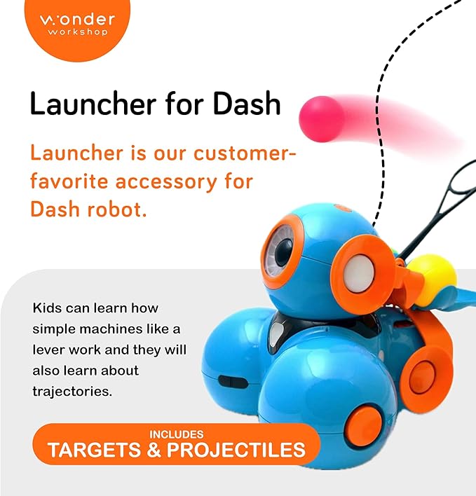 2 Dash Robot Wonder Pack Deluxe – Coding Educational Bundle for Kids 6+ - Launcher Toy, Sketch Kit Drawing, Gripper Building